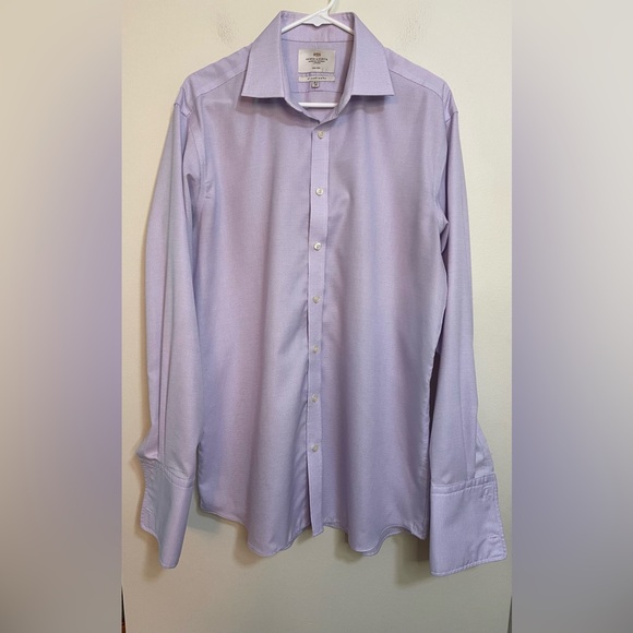 Hawes & Curtis ST James Slim Fit Button Down Shirt French Cuffs Sz 16.5/36 - Picture 15 of 17